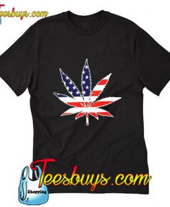 American Flag Pot Leaf T-Shirt