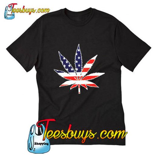 American Flag Pot Leaf T-Shirt