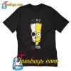Bart Simpson Skull Print T-Shirt