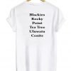 Blackies Rocky Point tea tshirt back