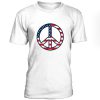 Cream Flag Peace American Flag Tshirt