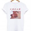 Cream Sexy Lips T shirt