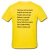 Darkness Can Be Poetic Instinct Can Save You Fun Cool Graphic T Shirt Back
