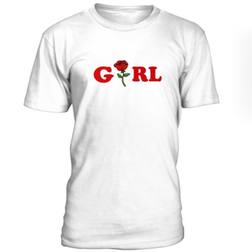 Girl Rose Flower Tshirt