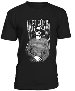 Kurt Cobain Stripes Grunge Tshirt