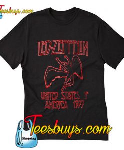 Led Zeppelin USA 1977 Red T-Shirt