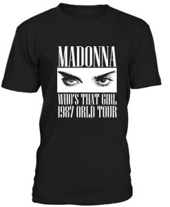 Madonna Who's That Girl 1987 World Tour Style Tshirt
