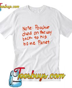 Note Poochie Died The Simpsons T-Shirt