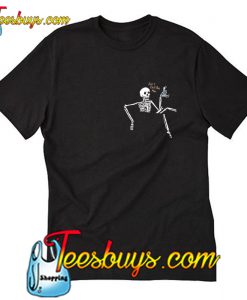 Skeleton pocket print T-Shirt