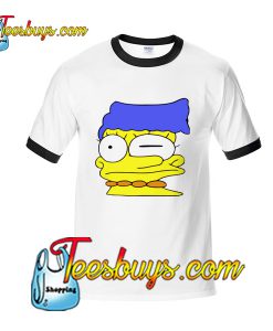 Smeared Marge Simpson Ringer Shirt