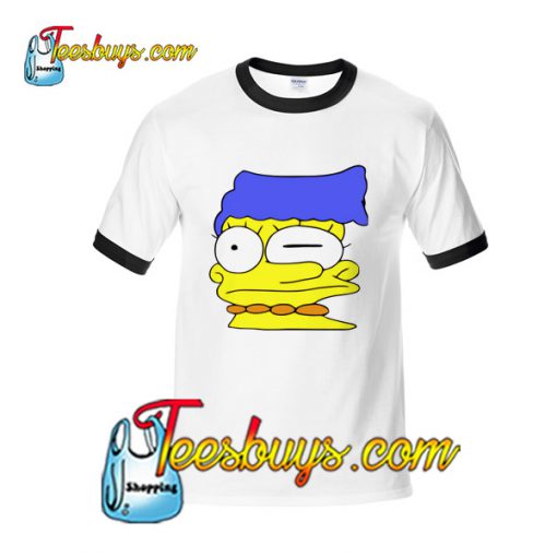 Smeared Marge Simpson Ringer Shirt