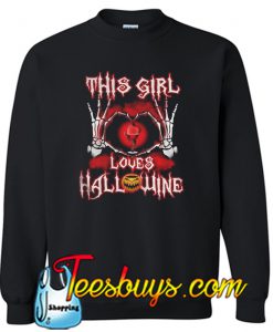 This Girl Loves Hallowine Sweatshirt