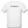 Vetements Font Tshirt Back