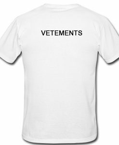 Vetements Font Tshirt Back