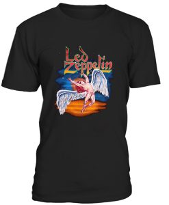 Vintage 1990 Led Zeppelin Black Swan T Shirt