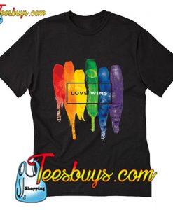 Watercolor LGBT Love Wins Rainbow Paint T-Shirt