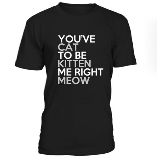 You've Cat To Be Kitten Me Right Meow Tshirt