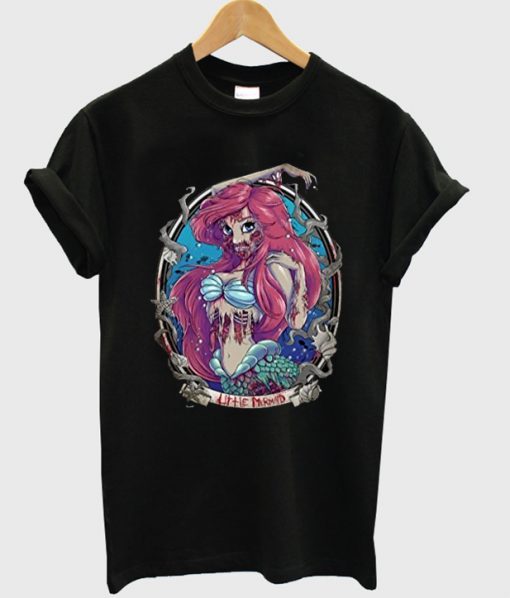 Zombie Disney Princess Ariel Mermaid Tshirt