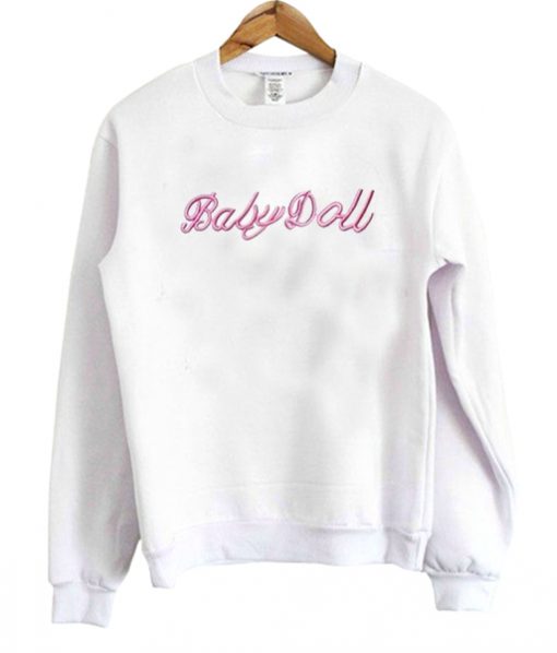 baby doll font sweatshirt