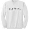 baby girl font sweatshirt