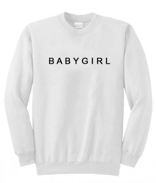 baby girl font sweatshirt