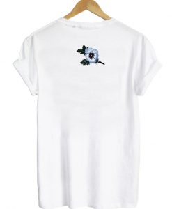 blue flower tshirt back