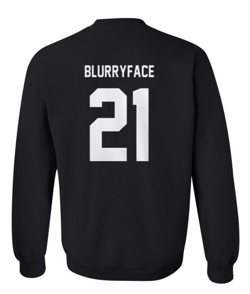 blurryface 21 sweatshirt back