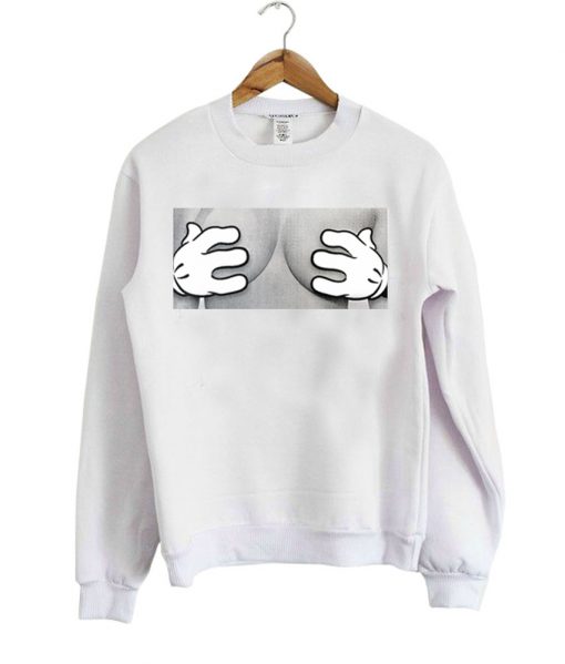 boobs hand sweatshirt