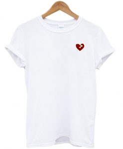 broken red heart tshirt