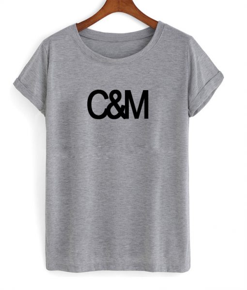 c and m font tshirt