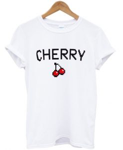 cherry pixel tshirt