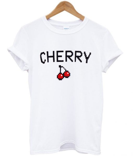 cherry pixel tshirt