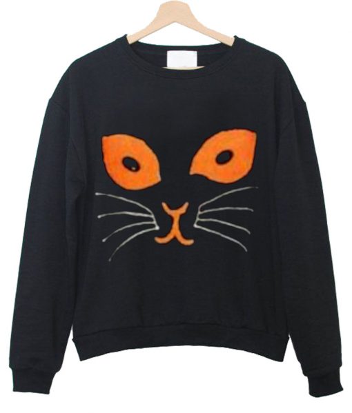 face cat funny sweatshirt