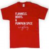 flannels boots pumpkin spice tshirt