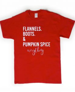 flannels boots pumpkin spice tshirt