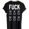 fuck you me off tshirt back