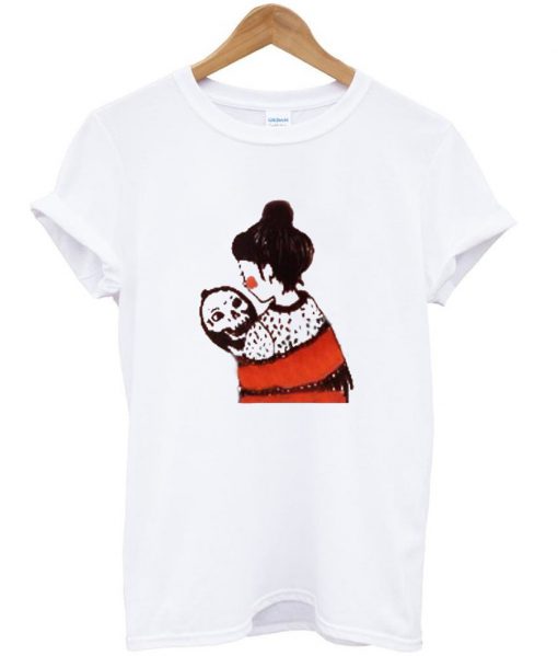 halloween baby skull anime art tshirt