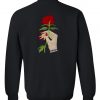 hand rose sweatshirt back