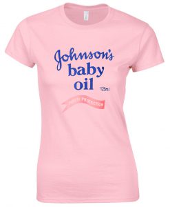 johnson baby oil logo tshirt
