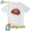 lips orange t shirt