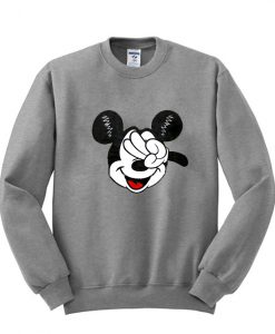 mickey mouse head peace sweatshirt