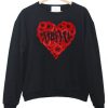 nirvana rose heart sweatshirt