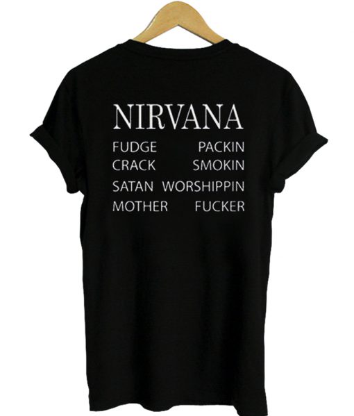 nirvana tshirt back