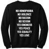 no homophobia sweatshirt back