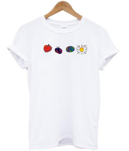 peach plum earth and sun tshirt