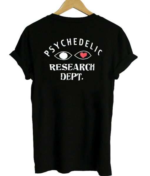 psychedelic research dept tshirt back