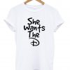 she wants the disney tshirt