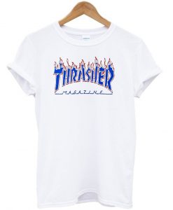 thrasher blue tshirt