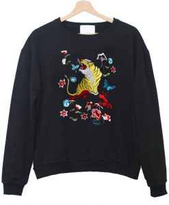 tiger floral sweatshirt