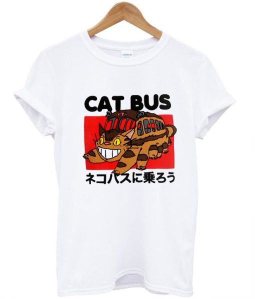 totoro magic cat bus tshirt